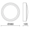 Applique encastrée DAIRA IP65 E27 2x42W Blanc