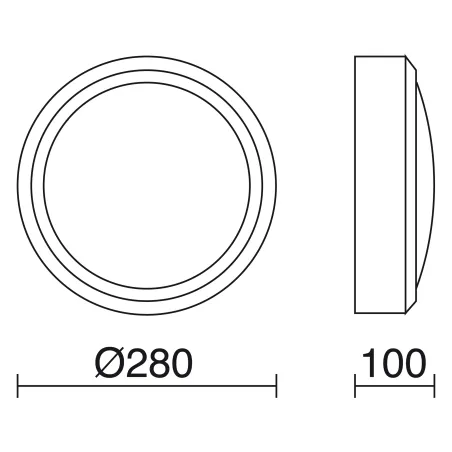 Applique encastrée DAIRA IP65 E27 42W Blanc