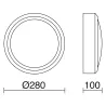 Applique encastrée DAIRA IP65 E27 42W Anthracite
