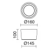 Plafonnier MIST IP55 GX53 LED Bulb 10W 3000K Blanc