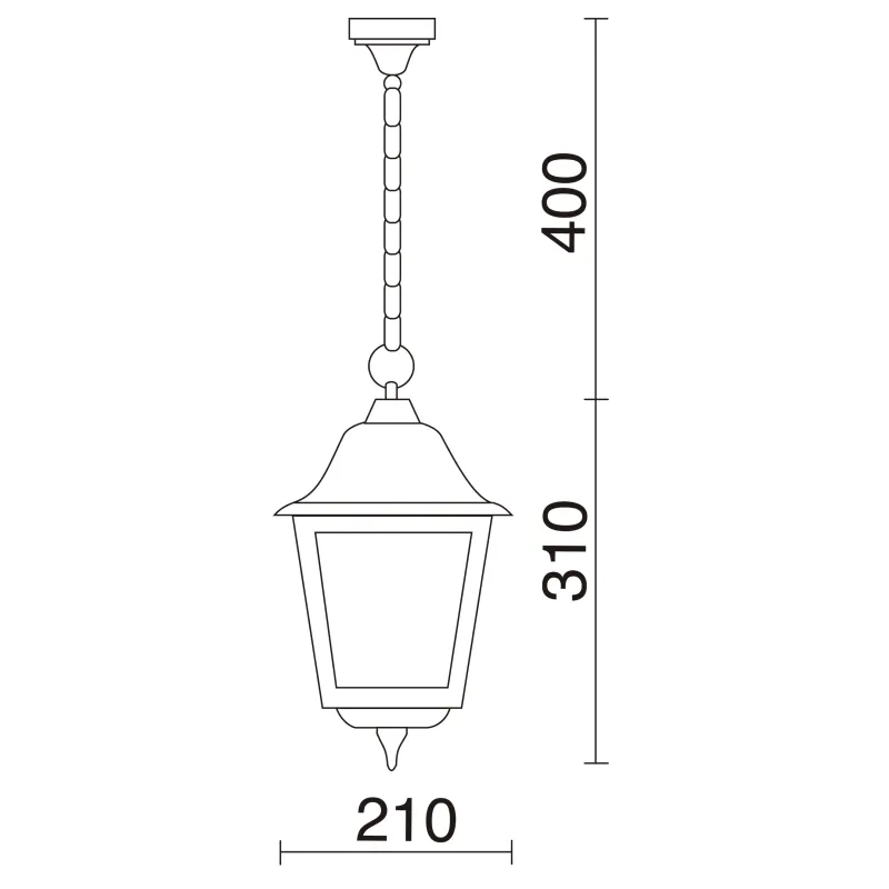 Suspension classique ROB IP43 E27 70W Blanc
