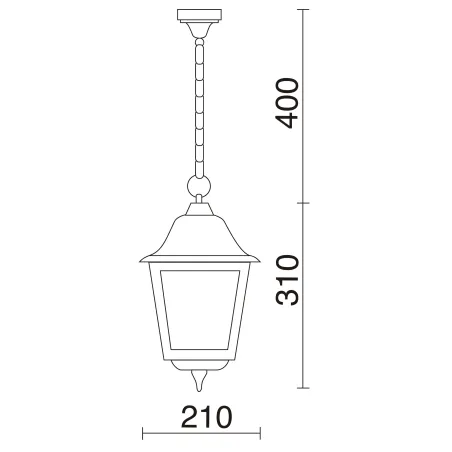 Suspension classique ROB IP43 E27 70W Blanc