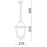 Suspension classique ROB IP43 E27 70W Blanc