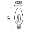 Lampe LED FILAMENT E14 LED Bulb 4W 2700K