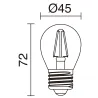 Lampe LED FILAMENT E27 LED Bulb 4W 3000K Blanc