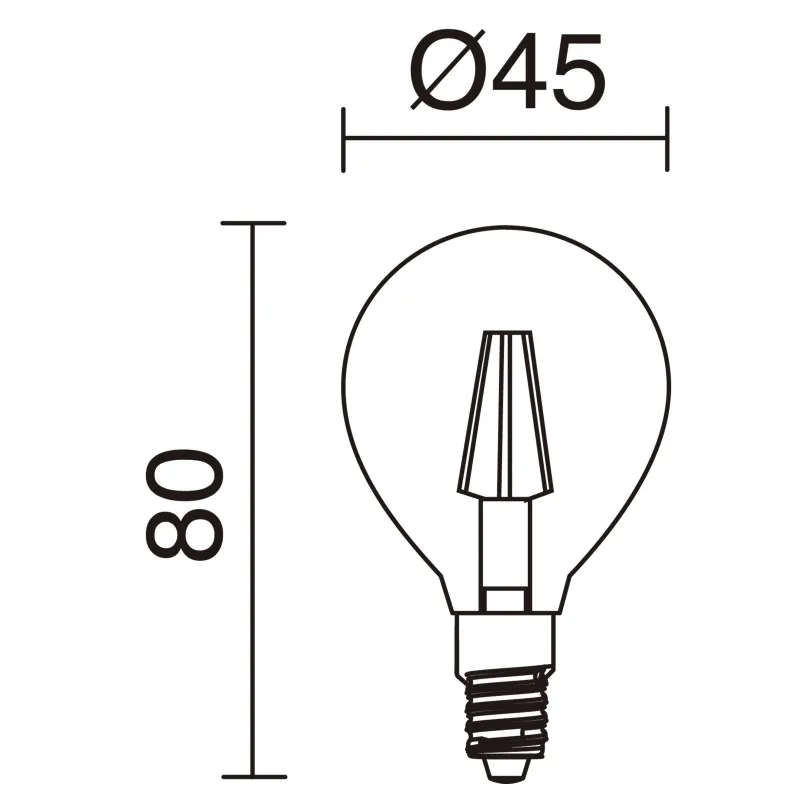 Lampe LED FILAMENT E14 LED Bulb 4W 2700K