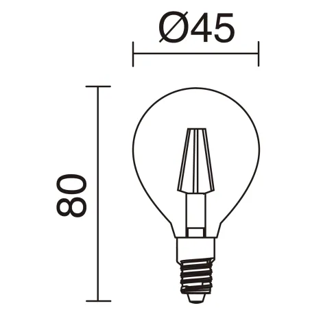 Lampe LED FILAMENT E14 LED Bulb 4W 2700K