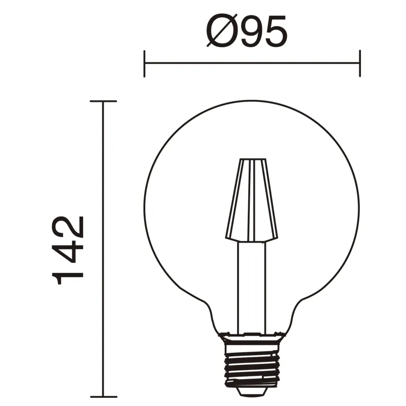 Lampe LED FILAMENT E27 LED Bulb 4W 2700K