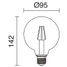 Lampe LED FILAMENT E27 LED Bulb 4W 2700K