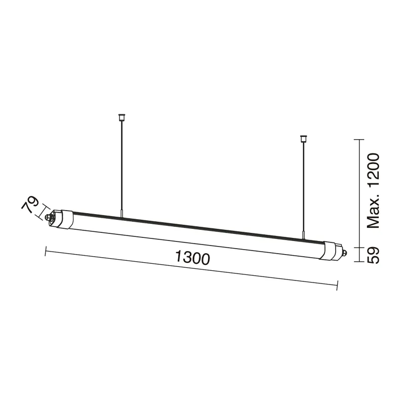 Suspension CROUS IP66 LED SMD 37W 4000K Blanc
