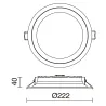 Encastré de plafond CALYPSO2 IP44 LED SMD 30W 3000K Blanc