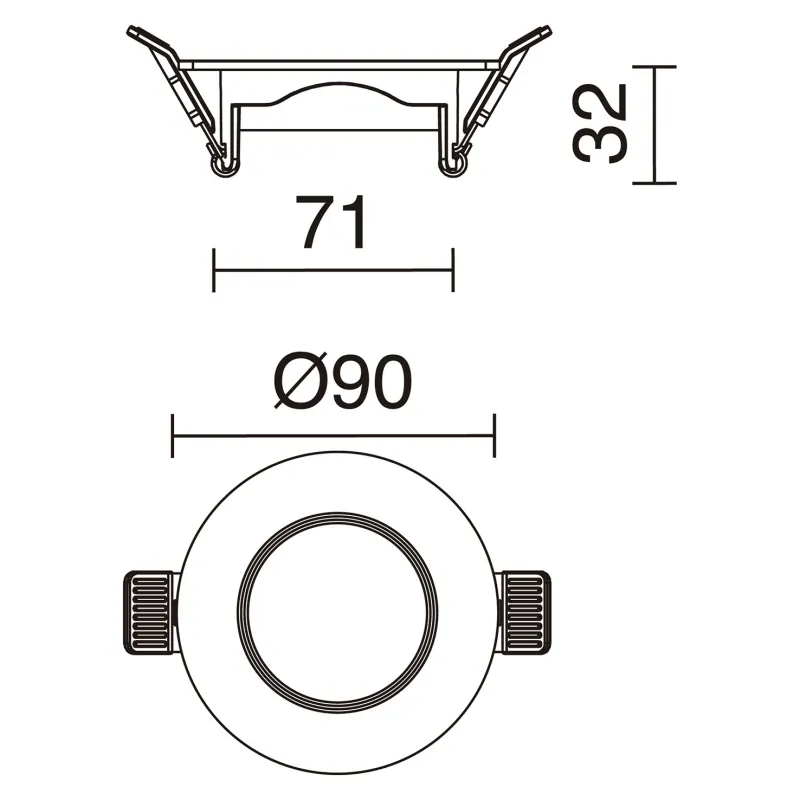 Encastré de plafond INEL IP65 Blanc