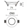 Encastré de plafond INEL IP65 Blanc