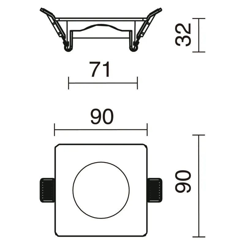 Encastré de plafond INEL IP65 Blanc