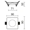 Encastré de plafond INEL IP65 Blanc