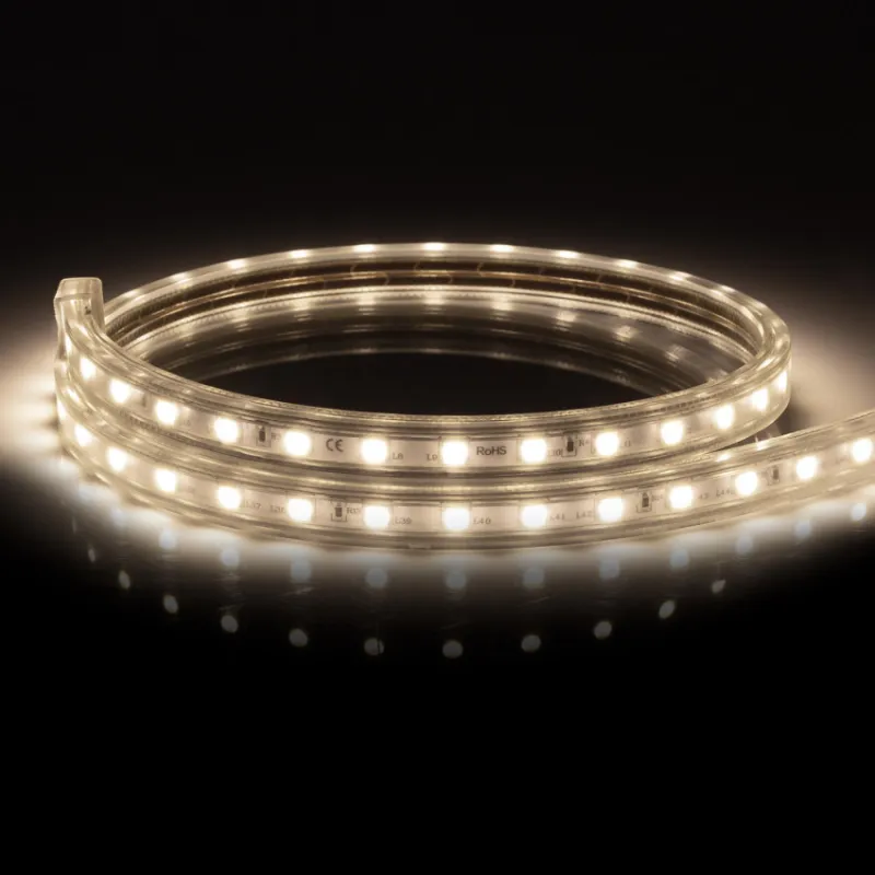 Ruban lumineux strip led 220v ip65 4000k flexible contrôleur wifi blanc neutre