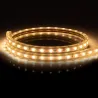 Ruban lumineux strip led 220v ip65 3000k flexible contrôleur wifi blanc chaud