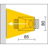 Encastré de plafond sans collerette NOK3T LED COB 12.80W 3000K Blanc