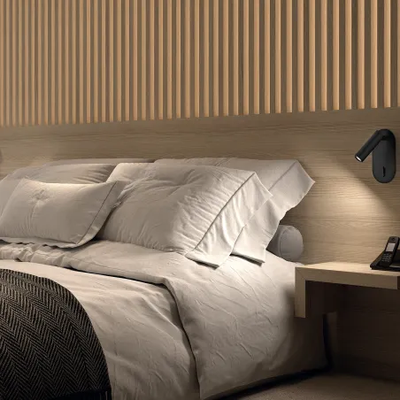 Encastré mural DIRK LED SMD 3W 3000K Or Noir