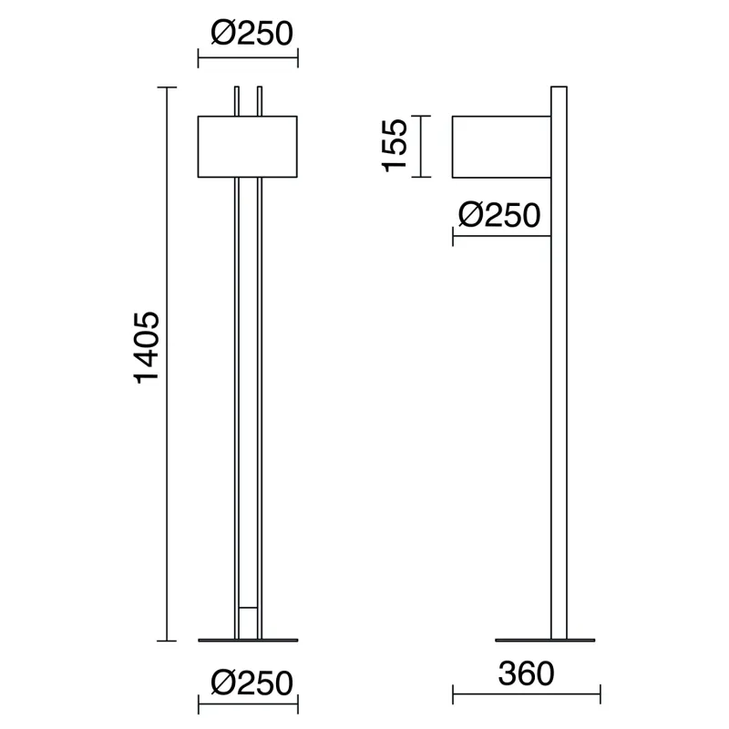 Lampadaire COMPACT E27 40W Coton blanc Bois de hêtre