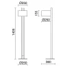 Lampadaire COMPACT E27 40W Terre de coton Bois de hêtre