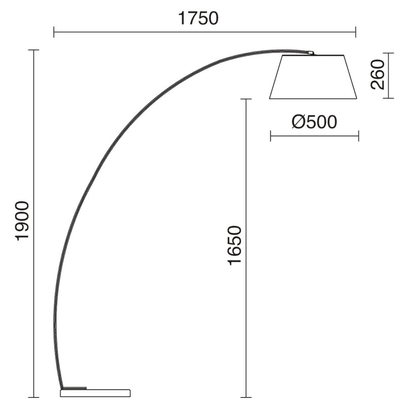 Lampadaire ZANZIBAR E27 42W Noir