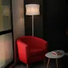 Lampadaire CORA E27 60W Blanc Ruban enveloppé blanc