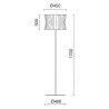Lampadaire CORA E27 60W Noir Ruban enveloppé noir