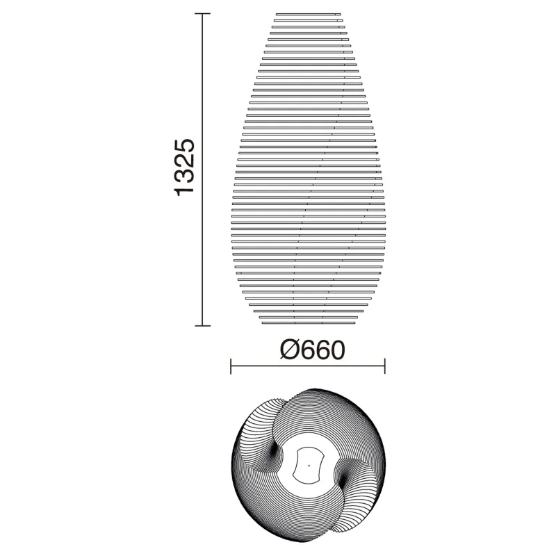 Lampadaire TWIST GX53 LED T2 18W 3000K Bois de hêtre