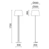 Lampadaire CLASSICAL E27 60W Or Coton noir
