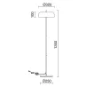 Lampadaire TAICHI E27-diam.45 2x60W Blanc
