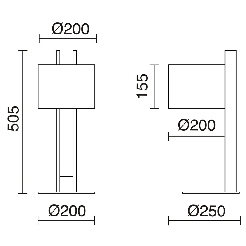 Lampe à poser COMPACT E27 40W Terre de coton Bois de hêtre
