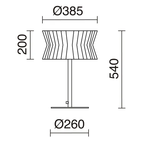 Lampe à poser CORA E27 40W Noir Ruban enveloppé noir
