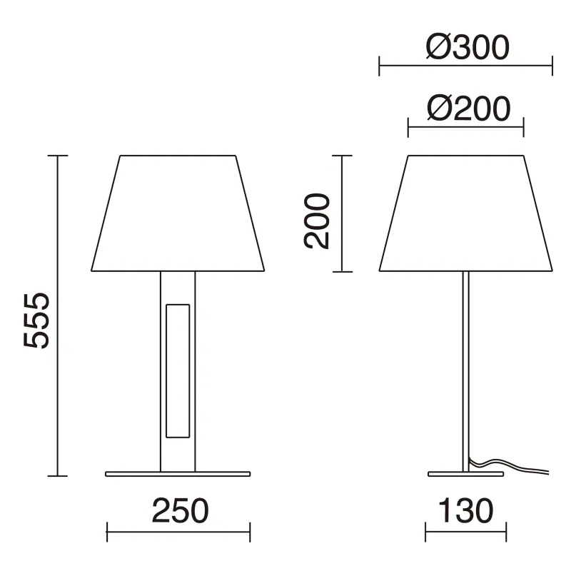 Lampe à poser CLASSICAL E27 60W Or Coton noir