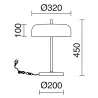 Lampe à poser TAICHI E27-diam.45 2x60W Blanc