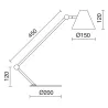 Lampe de bureau MANTIS E27-diam.45 60W Blanc