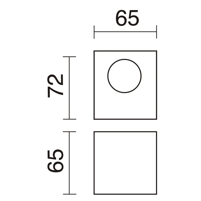 Applique BRICK LED SMD 2x3W 3000K Noir