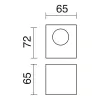 Applique BRICK LED SMD 2x3W 3000K Noir