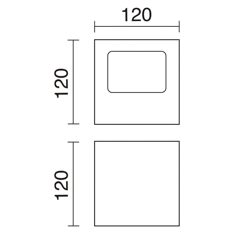 Applique BRICK LED SMD 2x5W 3000K Aluminium brossé
