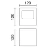 Applique BRICK LED SMD 2x5W 3000K Aluminium brossé