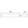 Applique RETT LED SMD 24W 3000K Noir