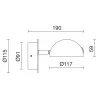 Applique DIDEN Modulation de fréquence LED COB 5W 3000K Gris
