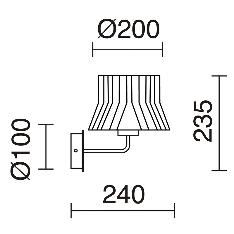 Applique CORA E27 40W Blanc Ruban enveloppé blanc
