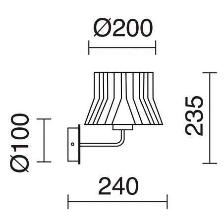 Applique CORA E27 40W Blanc Ruban enveloppé blanc