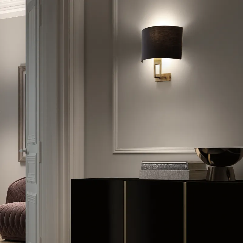 Applique CLASSICAL E27 40W Nickel satiné Coton blanc