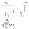 Applique CLASSICAL E27 40W Nickel satiné Coton blanc
