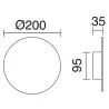 Applique CIRCULAR LED SMD 9W 3000K Noir