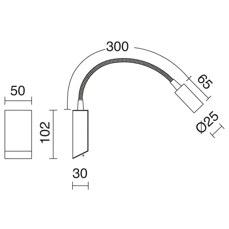Liseuse LEIDEN LED SMD 3W 3000K Or Mat