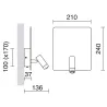 Liseuse BALTIC LED SMD 5W 3000K+LED SMD 3W 3000K Blanc
