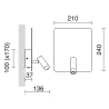 Liseuse BALTIC LED SMD 5W 3000K+LED SMD 3W 3000K Blanc
